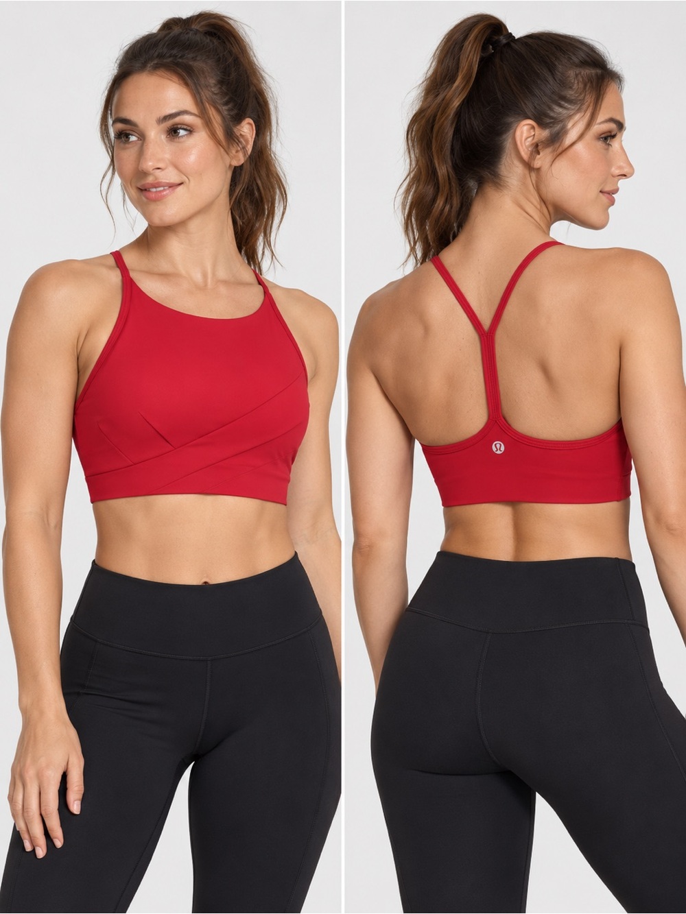 lululemon athletica Red Strappy High-Neck Sports Bra